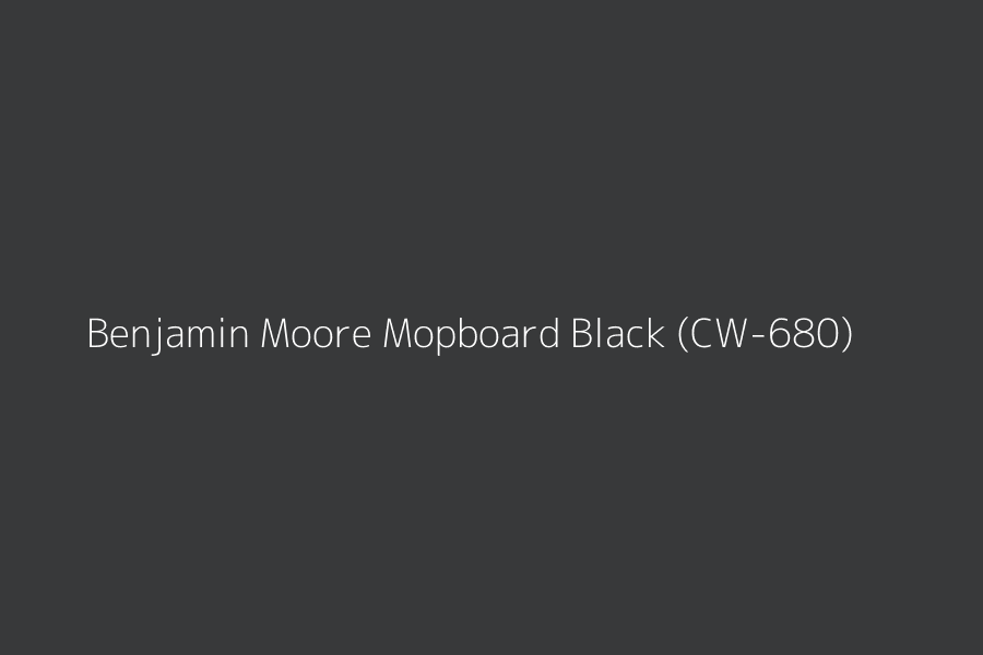 Benjamin Moore Mopboard Black (CW-680) represented in HEX code #38393A