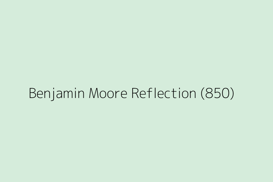 Benjamin Moore Reflection (850) represented in HEX code #d5ecdb