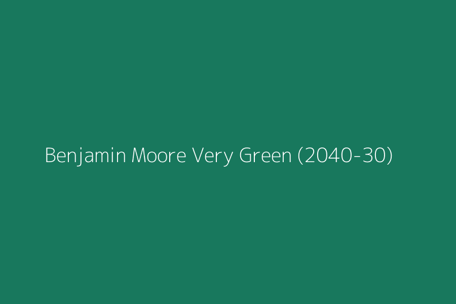 Benjamin Moore Very Green (2040-30) represented in HEX code #18785d