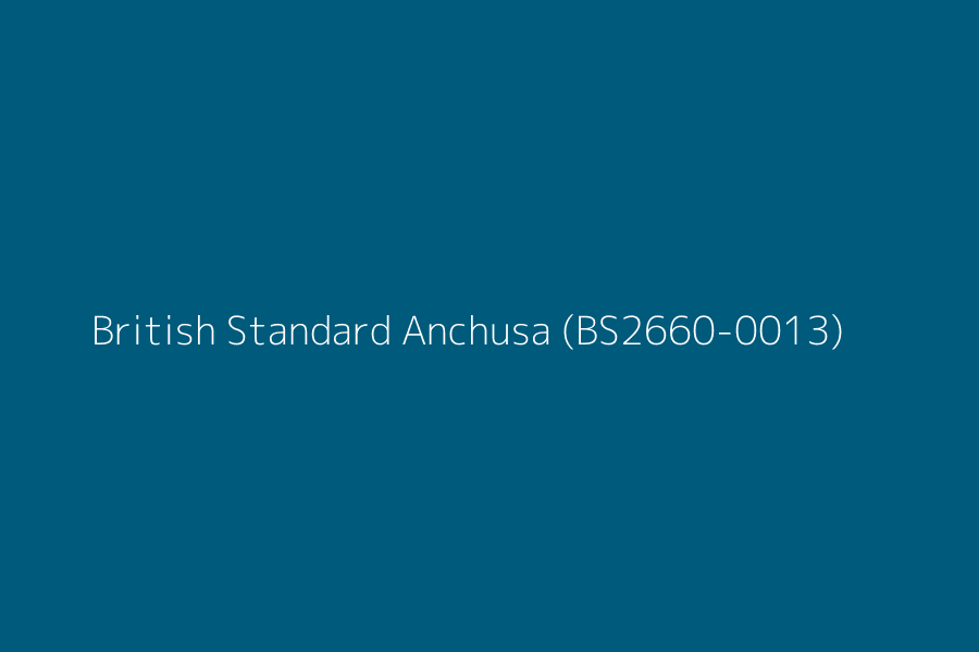 British Standard Anchusa (BS2660-0013) represented in HEX code #005a7b