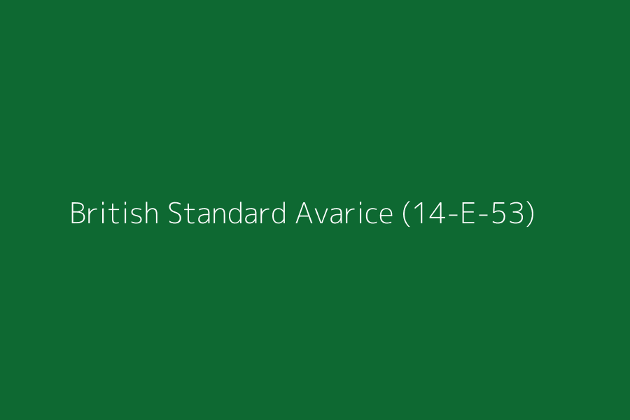 British Standard Avarice (14-E-53) represented in HEX code #0E6932