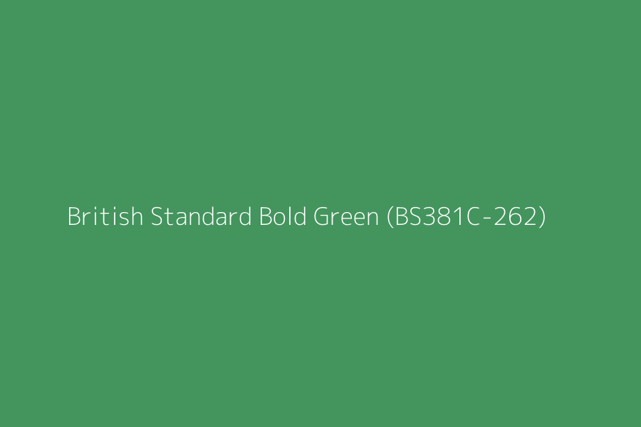 British Standard Bold Green (BS381C-262) represented in HEX code #44945E