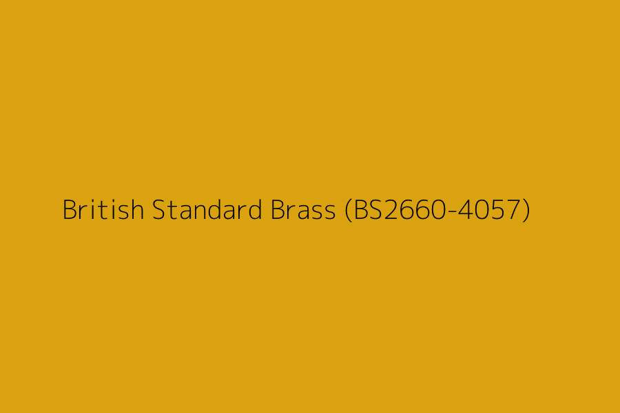 British Standard Brass (BS2660-4057) represented in HEX code #daa20f