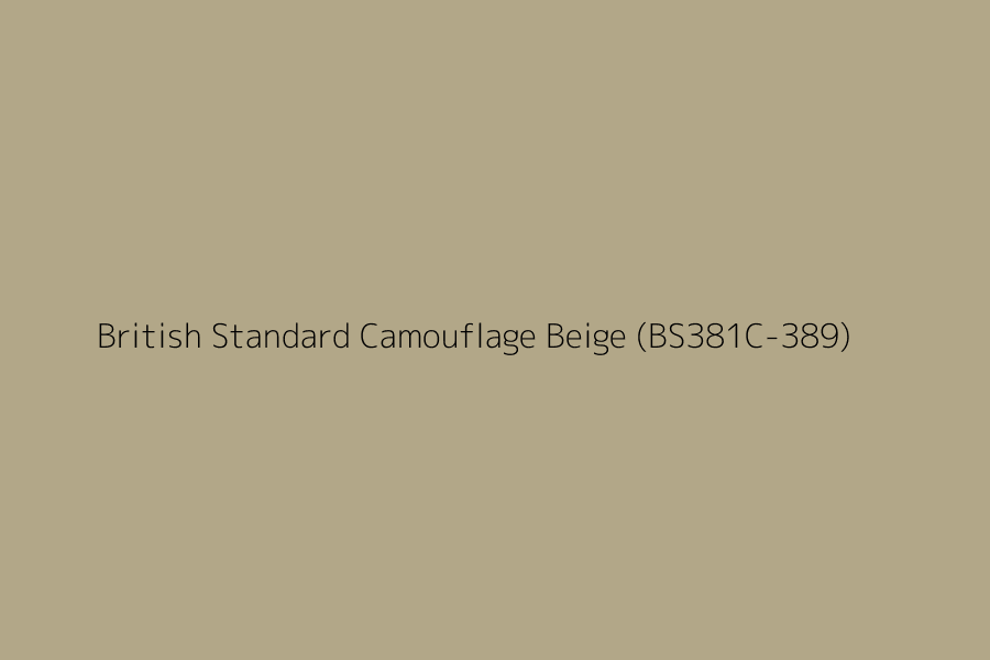 British Standard Camouflage Beige (BS381C-389) represented in HEX code #B2A788
