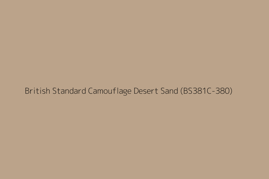 British Standard Camouflage Desert Sand (BS381C-380) represented in HEX code #bba38a