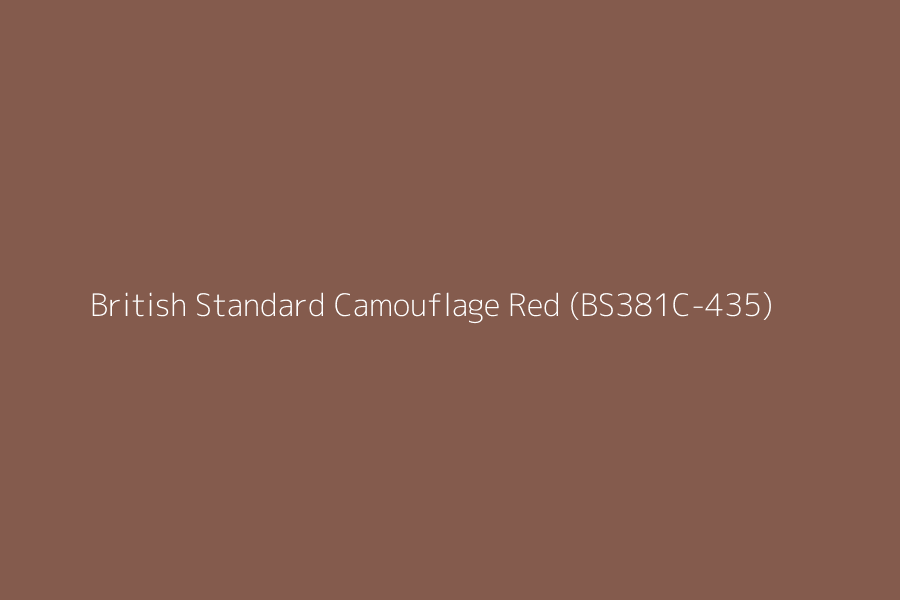 British Standard Camouflage Red (BS381C-435) represented in HEX code #845b4d