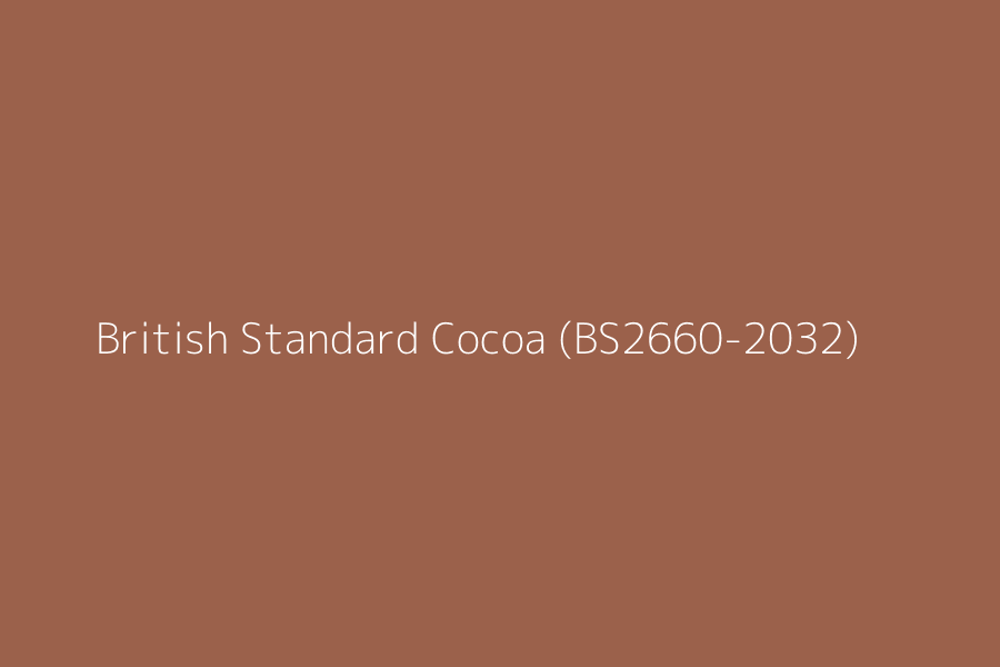 British Standard Cocoa (BS2660-2032) represented in HEX code #9b614b
