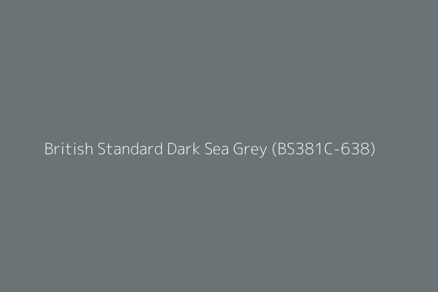 British Standard Dark Sea Grey (BS381C-638) represented in HEX code #6c7377