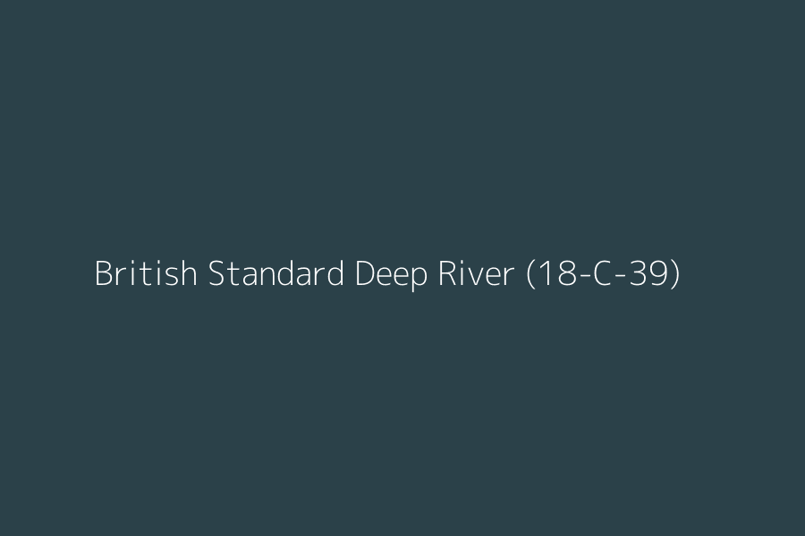 British Standard Deep River (18-C-39) represented in HEX code #2B4149