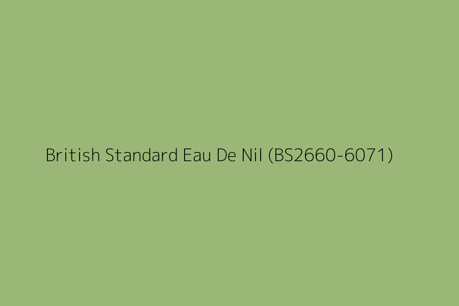 British Standard Eau De Nil (BS2660-6071) represented in HEX code #9AB777