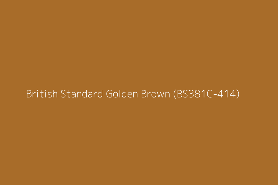 British Standard Golden Brown (BS381C-414) represented in HEX code #a86c29