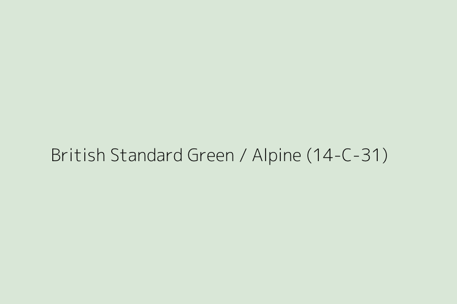 British Standard Green / Alpine (14-C-31) represented in HEX code #D9E7D7