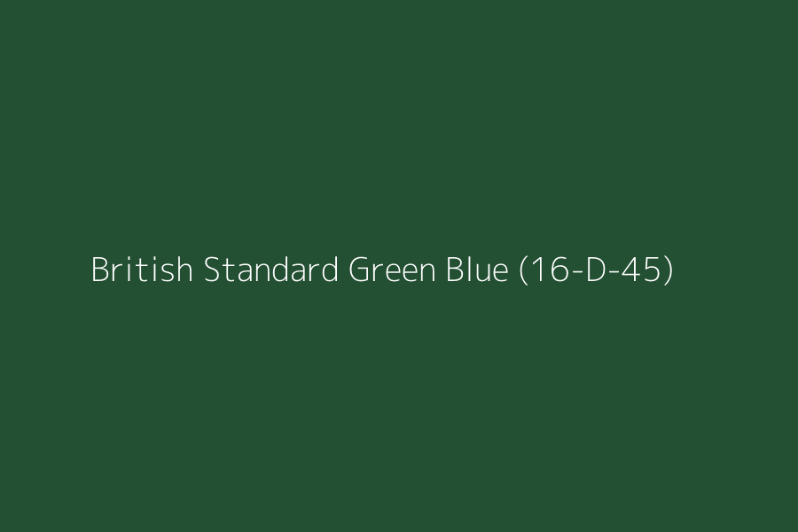 British Standard Green Blue (16-D-45) represented in HEX code #234f33