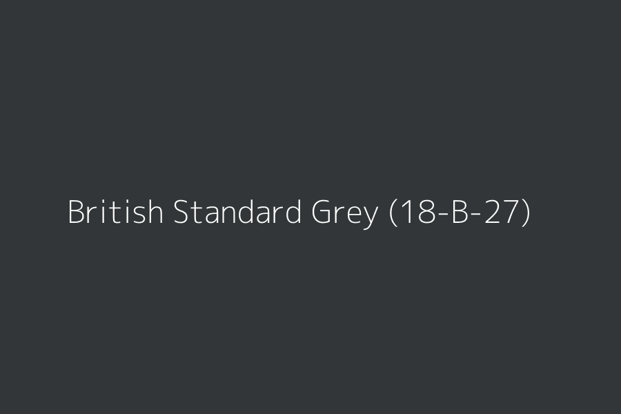 British Standard Grey (18-B-27) represented in HEX code #323638