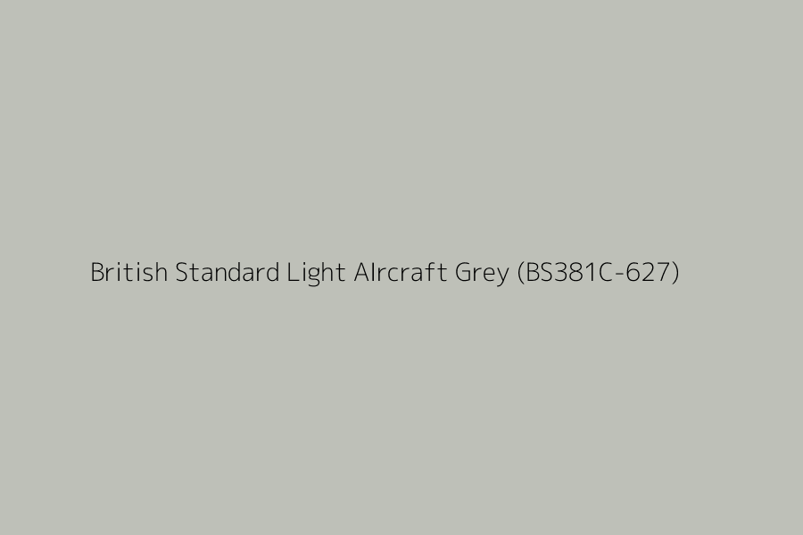 British Standard Light AIrcraft Grey (BS381C-627) represented in HEX code #bec0b8
