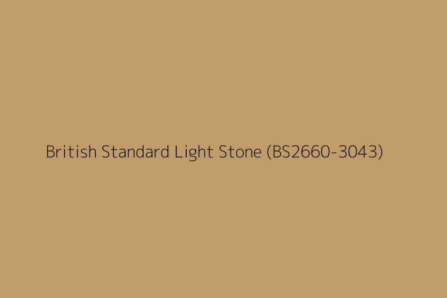 British Standard Light Stone (BS2660-3043) represented in HEX code #bf9c6a