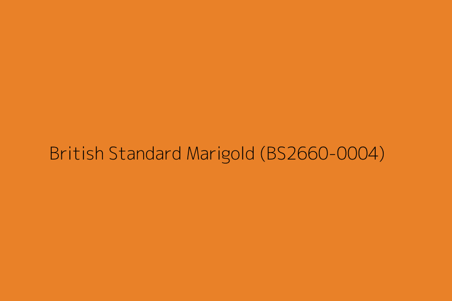 British Standard Marigold (BS2660-0004) represented in HEX code #E98128