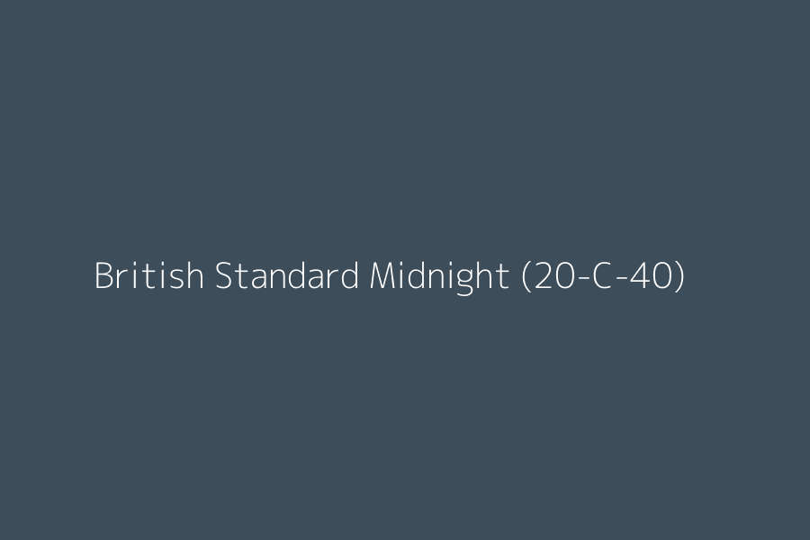 British Standard Midnight (20-C-40) represented in HEX code #3D4D5A