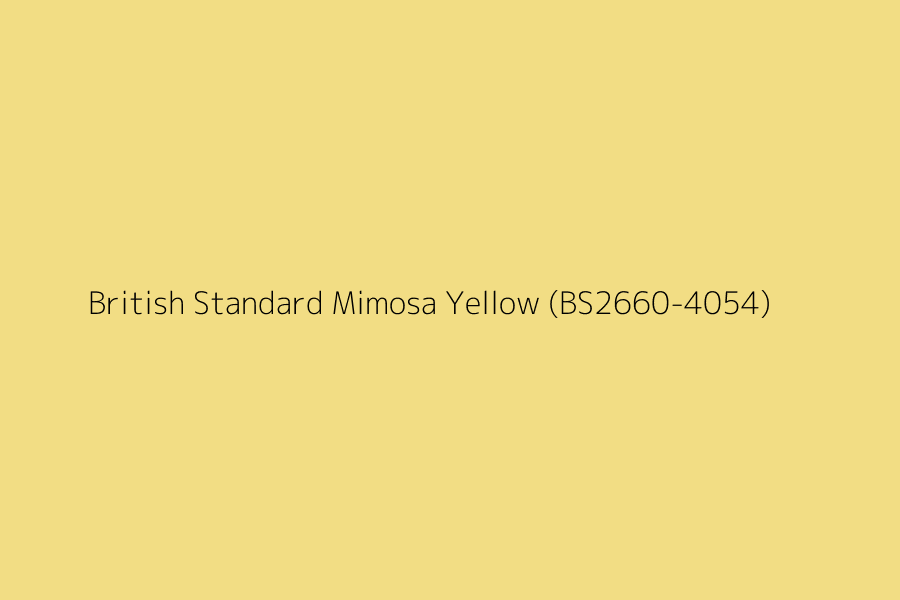 British Standard Mimosa Yellow (BS2660-4054) represented in HEX code #f2dd84