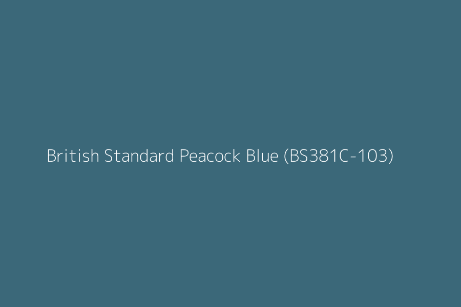 British Standard Peacock Blue (BS381C-103) represented in HEX code #3B6879