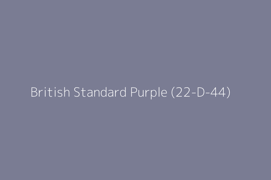 British Standard Purple (22-D-44) represented in HEX code #7a7c93