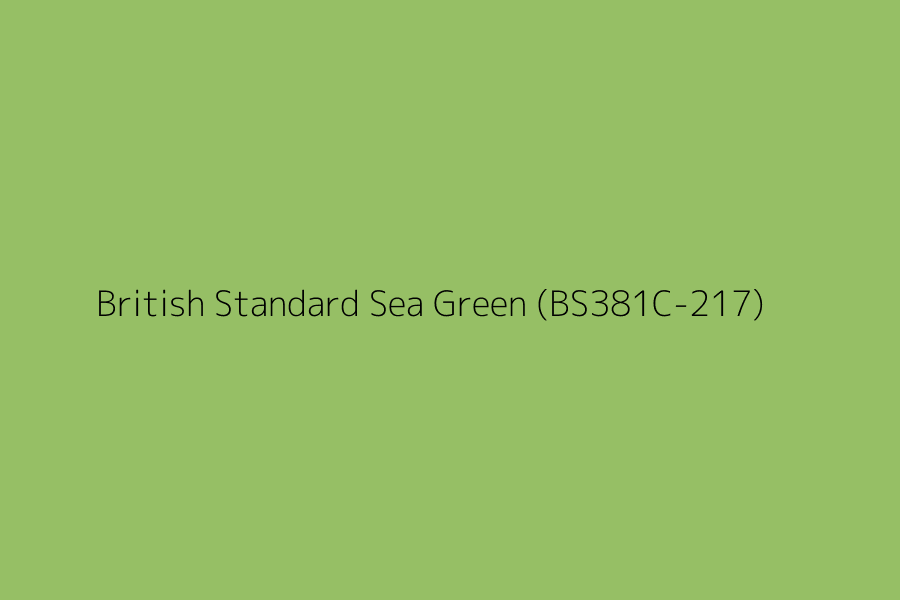 British Standard Sea Green (BS381C-217) represented in HEX code #96BF65