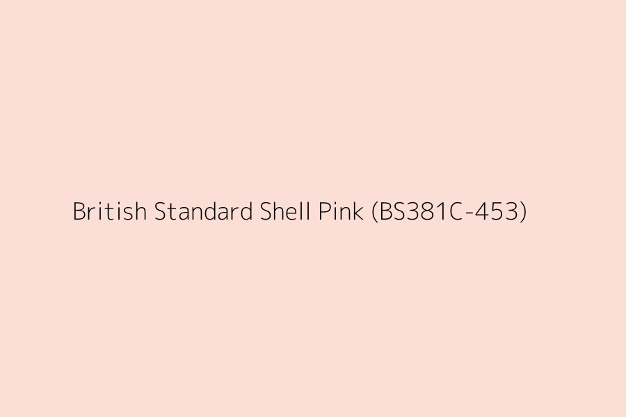British Standard Shell Pink (BS381C-453) represented in HEX code #FBDED6