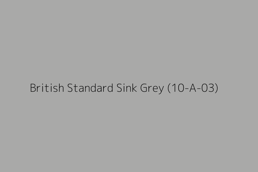 British Standard Sink Grey (10-A-03) represented in HEX code #A9A9A8