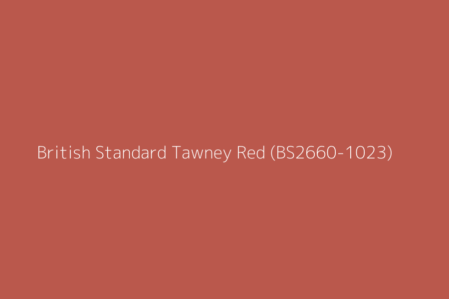 British Standard Tawney Red (BS2660-1023) represented in HEX code #BA584C