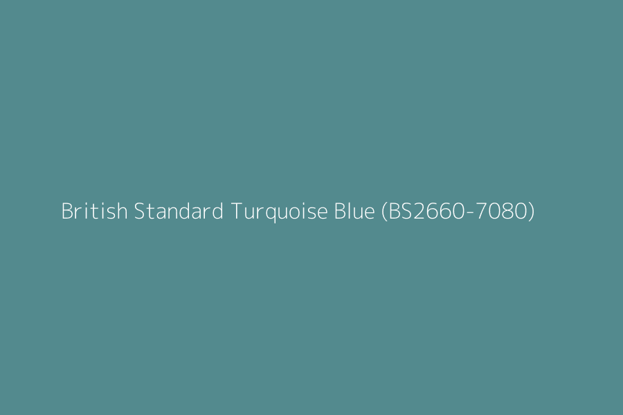 British Standard Turquoise Blue (BS2660-7080) represented in HEX code #538a8e