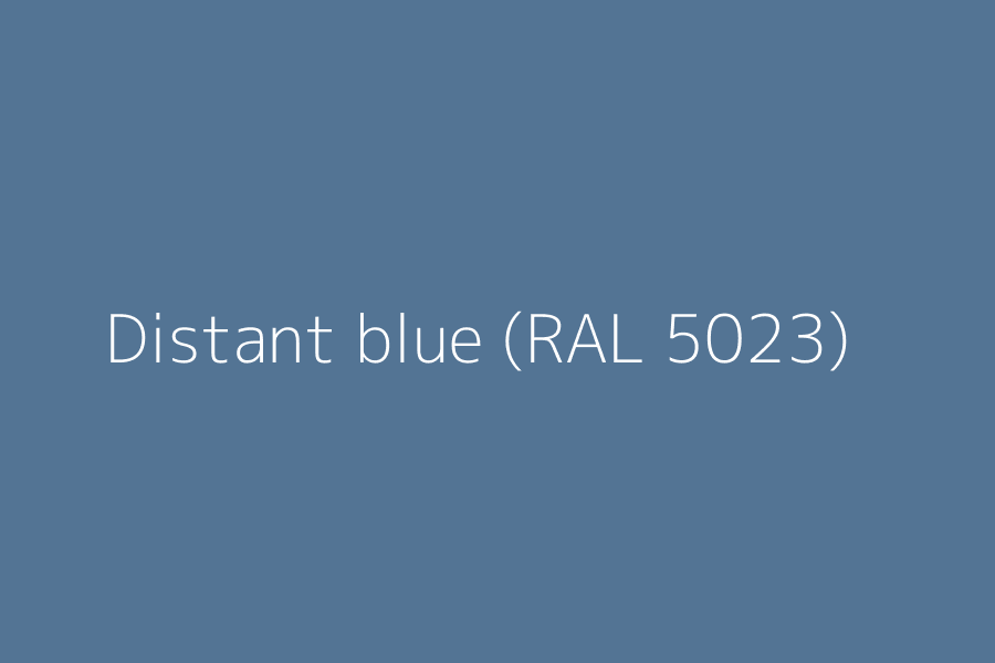 Distant blue (RAL 5023) represented in HEX code #537494