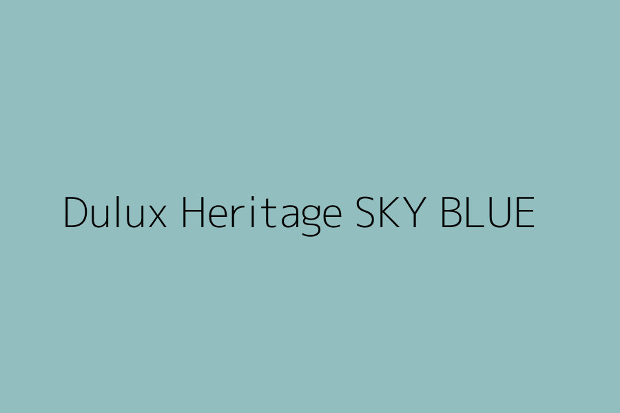 Dulux Heritage SKY BLUE represented in HEX code #93BEC0