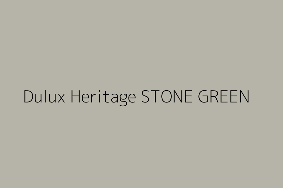 Dulux Heritage STONE GREEN represented in HEX code #b6b4a9