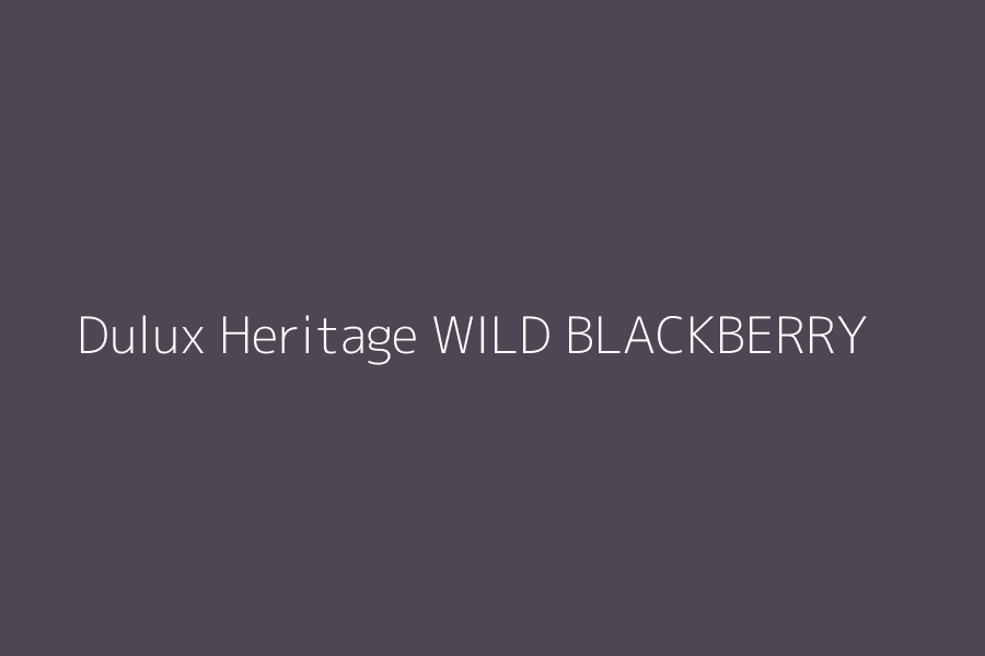 Dulux Heritage WILD BLACKBERRY represented in HEX code #4e4653