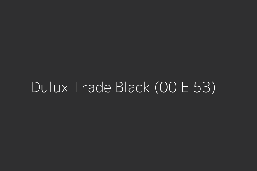 Dulux Trade Black (00 E 53) represented in HEX code #2F2F30