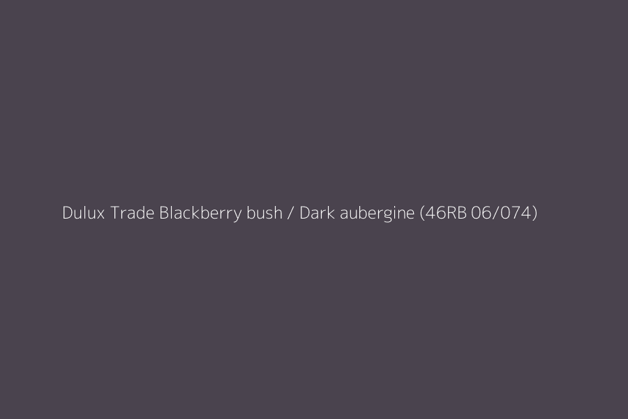 Dulux Trade Blackberry bush / Dark aubergine (46RB 06/074) represented in HEX code #4a434e
