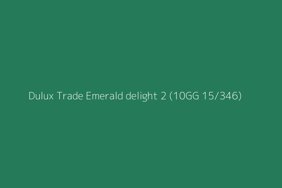 Dulux Trade Emerald delight 2 (10GG 15/346) represented in HEX code #257A59