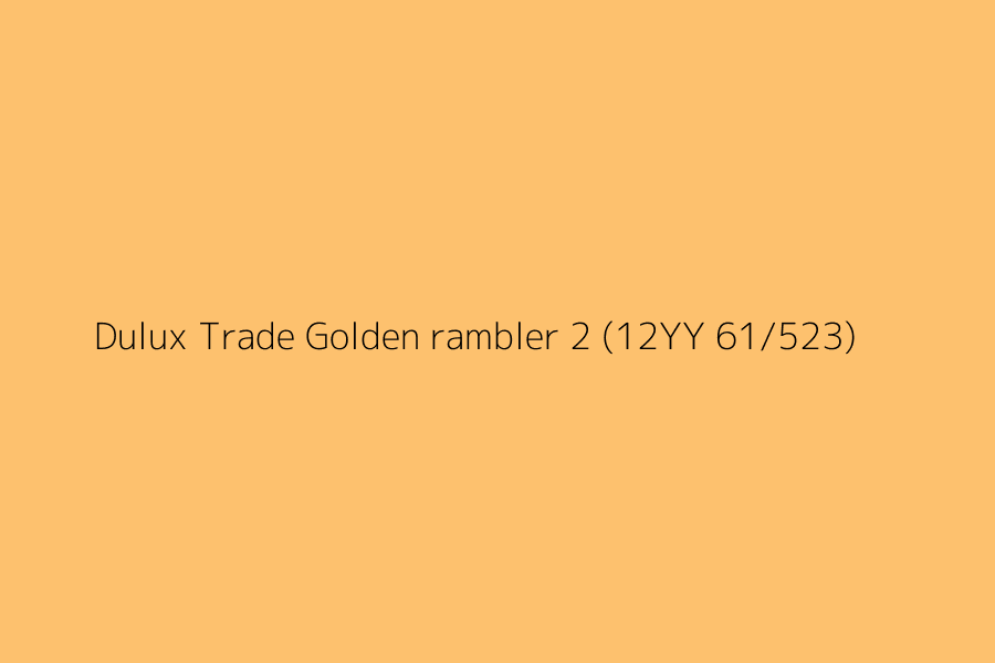 Dulux Trade Golden rambler 2 (12YY 61/523) represented in HEX code #FDC16E Dulux Trade Golden rambler 2 (12YY 61/523) represented in HEX code #FDC16E