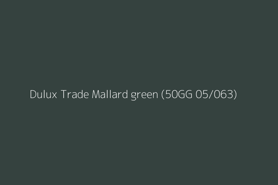 Dulux Trade Mallard green (50GG 05/063) represented in HEX code #35423F
