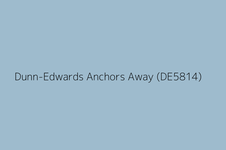Dunn-Edwards Anchors Away (DE5814) represented in HEX code #9EBBCD