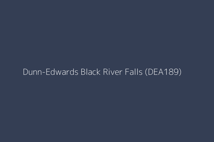Dunn-Edwards Black River Falls (DEA189) represented in HEX code #343E54