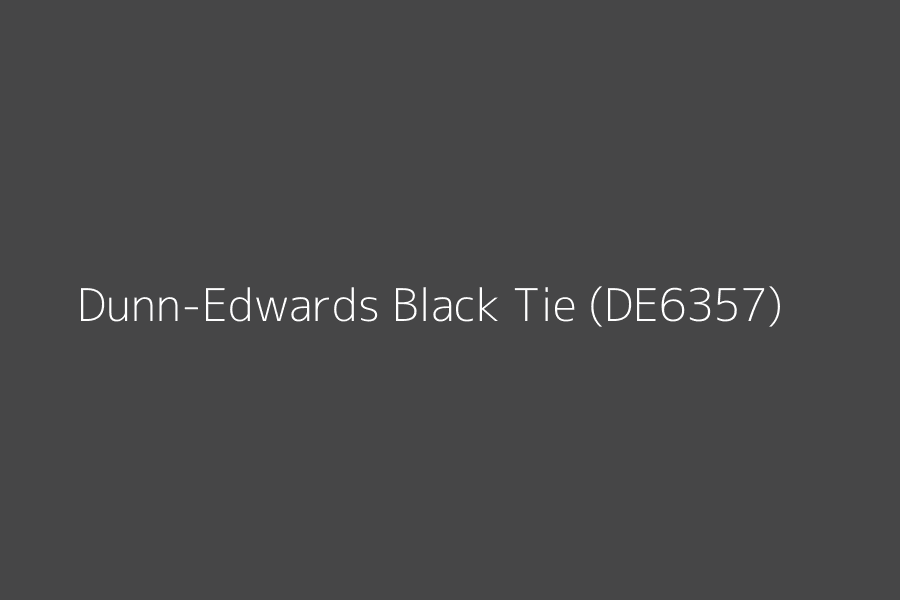 Dunn-Edwards Black Tie (DE6357) represented in HEX code #464647
