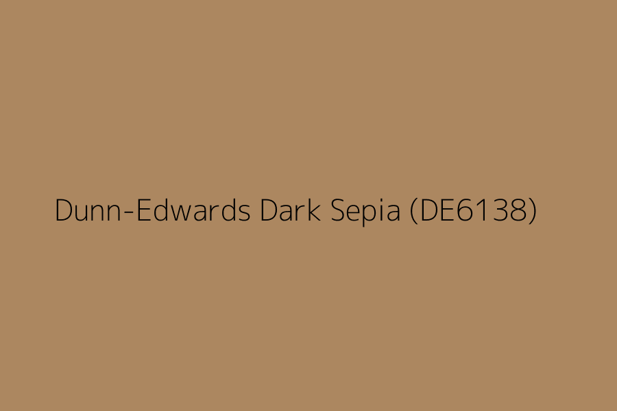 Dunn-Edwards Dark Sepia (DE6138) represented in HEX code #ac8760