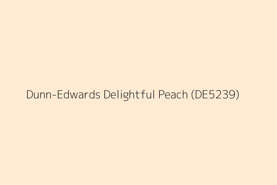 Dunn-Edwards Delightful Peach (DE5239) represented in HEX code #ffebd1