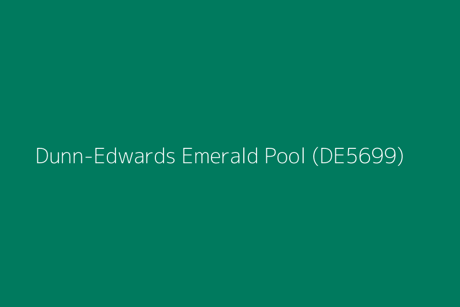 Dunn-Edwards Emerald Pool (DE5699) represented in HEX code #007A5E
