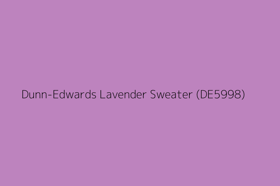 Dunn-Edwards Lavender Sweater (DE5998) represented in HEX code #bd83be