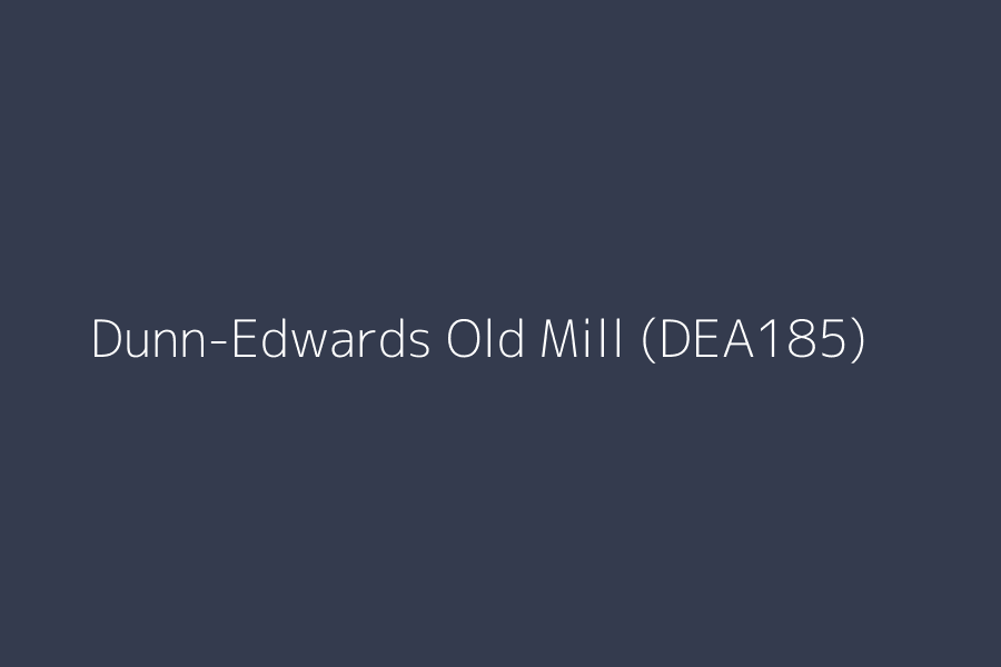 Dunn-Edwards Old Mill (DEA185) represented in HEX code #343B4E
