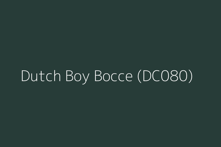 Dutch Boy Bocce (DC080) represented in HEX code #273C38