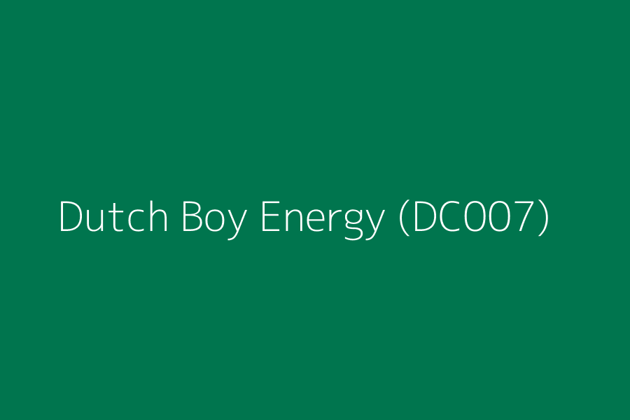 Dutch Boy Energy (DC007) represented in HEX code #00754E