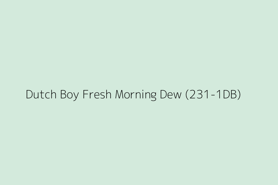 Dutch Boy Fresh Morning Dew (231-1DB) represented in HEX code #D3EADC